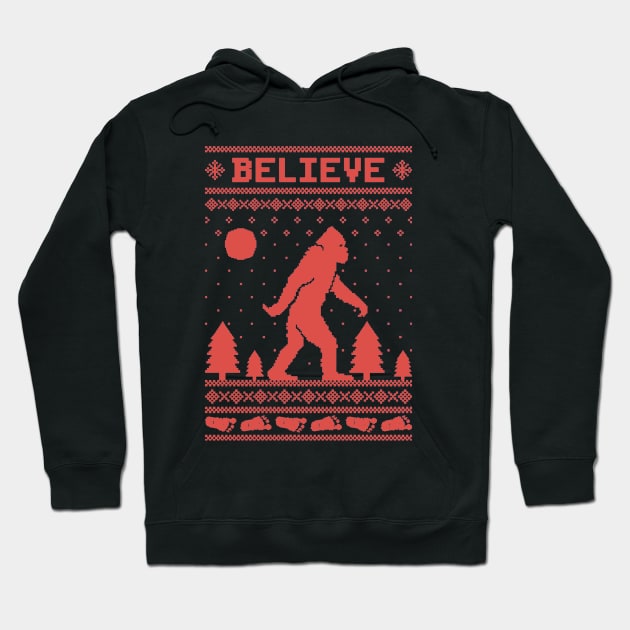 believe bigfoot christmas Hoodie by crackdesign